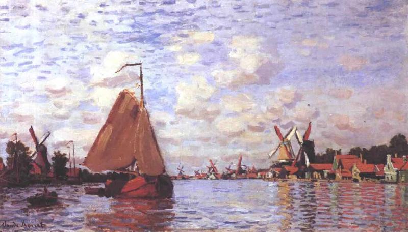 Claude Monet La Zaan a Zaandam oil painting picture
